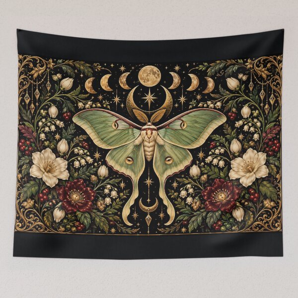 Item preview, Midnight Moth – Gothic Celestial Botanical Art designed and sold by DesignsbyVelvet.