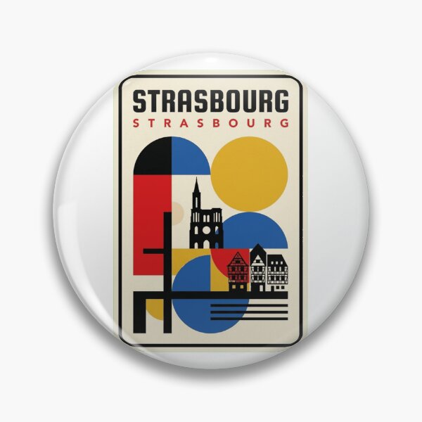 Item preview, Retro Strasbourg Bauhaus Geometric Skyline designed and sold by k3rstman1.