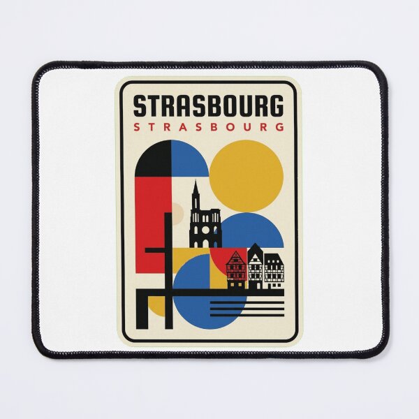 Item preview, Retro Strasbourg Bauhaus Geometric Skyline designed and sold by k3rstman1.