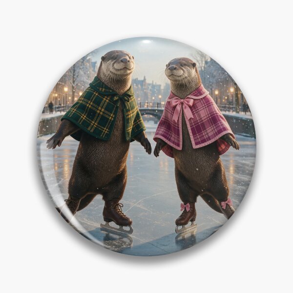 Item preview, Otter Couple Ice Skating in Netherlands designed and sold by Tridentulus.