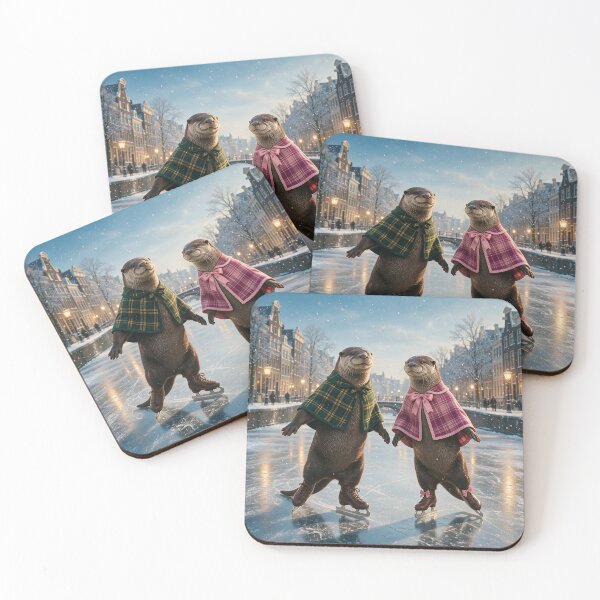 Item preview, Otter Couple Ice Skating in Netherlands designed and sold by Tridentulus.