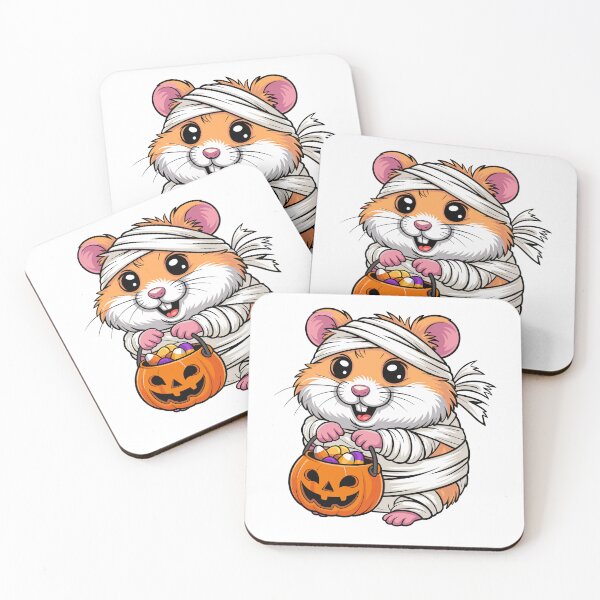 Item preview, Cute Hamster Halloween Pumpkin Candy Kawaii Spooky Design designed and sold by styleonestaa.