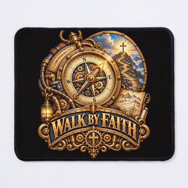 Item preview, Walk by Faith, Christian Steampunk Style designed and sold by TheBibleStop.