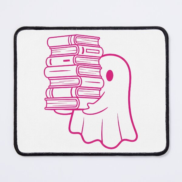 Item preview, Minimal Cute Ghost with Books Pink Spooky Academic designed and sold by kyrartbt.