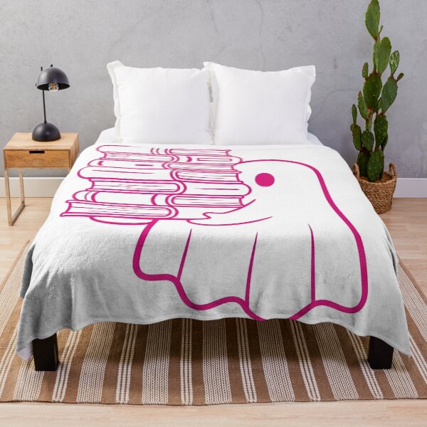 Item preview, Minimal Cute Ghost with Books Pink Spooky Academic  designed and sold by kyrartbt.
