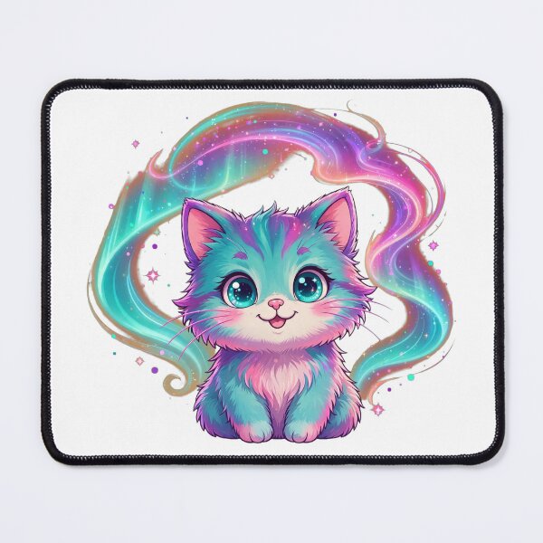 Item preview, Cute Rainbow Kitten Aurora Sparkle Swirls designed and sold by Avenuse style.