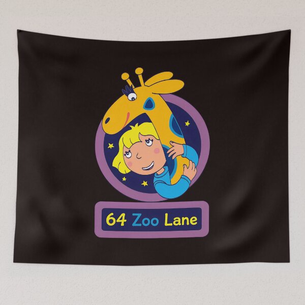 Item preview, Zoo Lane Girl Giraffe Friendship Cartoon Art designed and sold by HEEIKA-ART.