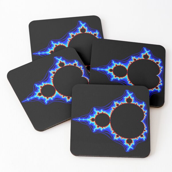 Item preview, Blue Electric Mandelbrot Set Fractal Geometry on Black Shapes Mania designed and sold by Shapes-Mania.