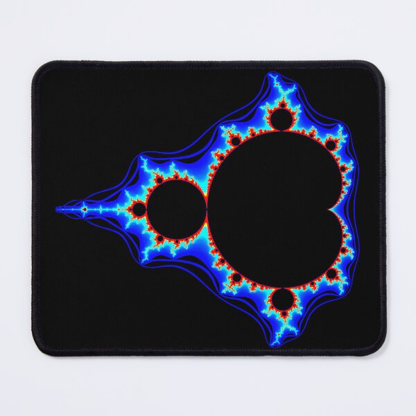 Item preview, Blue Electric Mandelbrot Set Fractal Geometry on Black Shapes Mania designed and sold by Shapes-Mania.