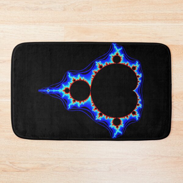 Item preview, Blue Electric Mandelbrot Set Fractal Geometry on Black Shapes Mania designed and sold by Shapes-Mania.