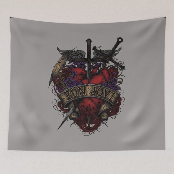 Item preview, Bon Jovi Heart Sword Wings Rock Band T-Shirt-47 designed and sold by BrooklySchuster.