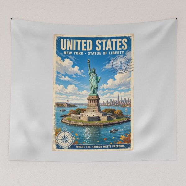Item preview, United States – Statue of Liberty New York | Iconic Harbor & American Heritage designed and sold by DibujandoPorfa.