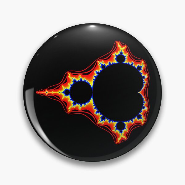 Item preview, Red Electric Mandelbrot Set Fractal Geometry on Black Shapes Mania designed and sold by Shapes-Mania.