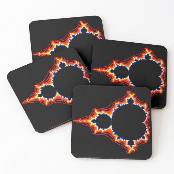 Item preview, Red Electric Mandelbrot Set Fractal Geometry on Black Shapes Mania designed and sold by Shapes-Mania.