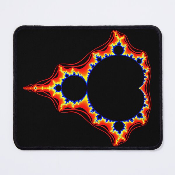 Item preview, Red Electric Mandelbrot Set Fractal Geometry on Black Shapes Mania designed and sold by Shapes-Mania.