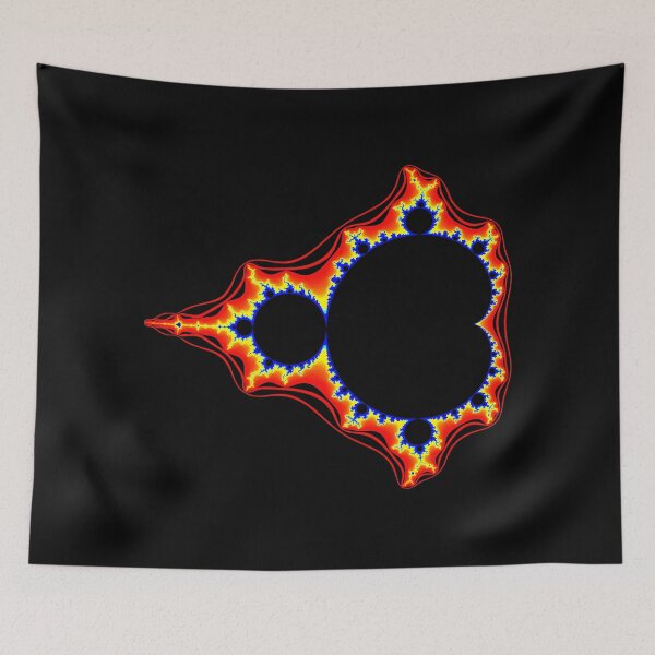Item preview, Red Electric Mandelbrot Set Fractal Geometry on Black Shapes Mania designed and sold by Shapes-Mania.
