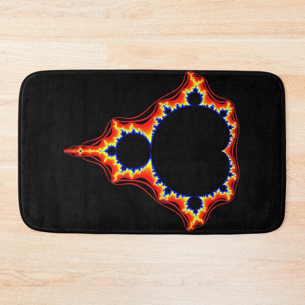 Item preview, Red Electric Mandelbrot Set Fractal Geometry on Black Shapes Mania designed and sold by Shapes-Mania.