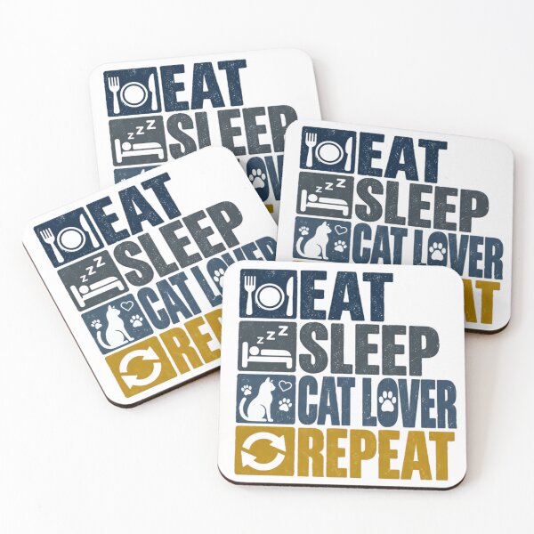 Item preview, Eat Sleep Cat Lover Repeat Cat Owner Feline Lifestyle designed and sold by SEEM-drawing.