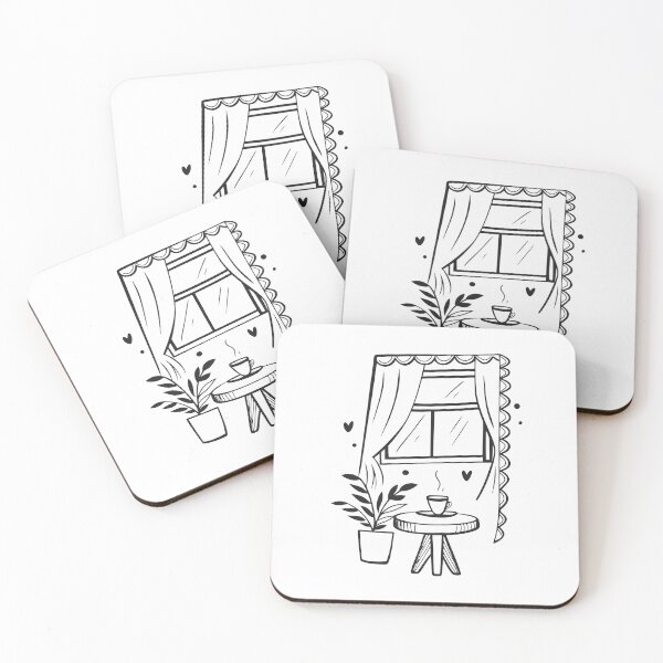 Item preview, Coffee Shop Corner Cozy Café Gift designed and sold by OneLine Studio.