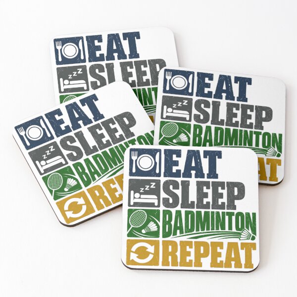 Item preview, Eat Sleep Badminton Repeat Badminton Player Sport Lover Gift designed and sold by SEEM-drawing.