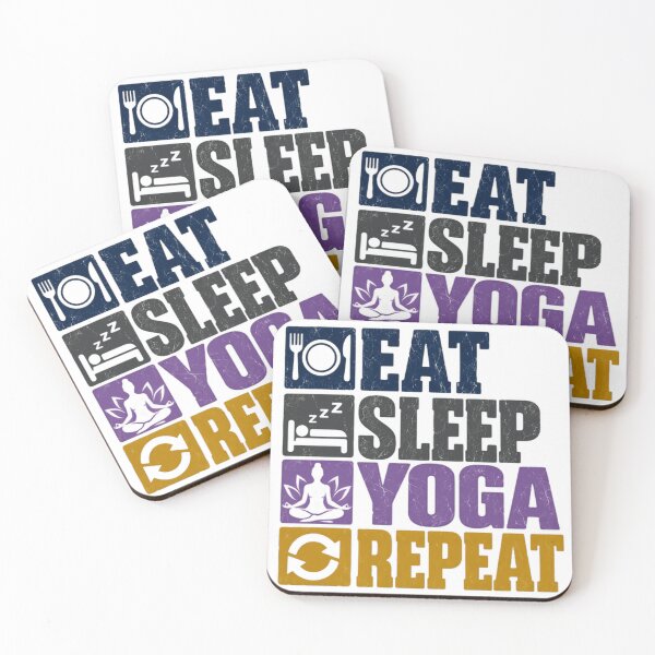 Item preview, Eat Sleep Yoga Repeat Yogi Wellness Lifestyle designed and sold by SEEM-drawing.