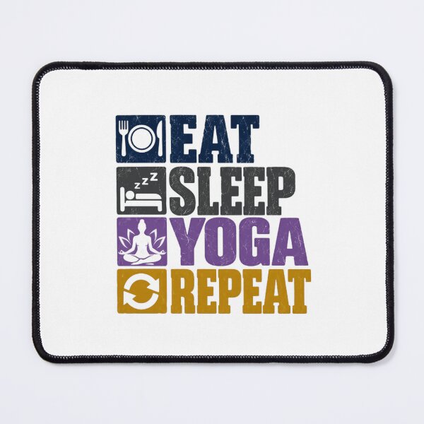 Item preview, Eat Sleep Yoga Repeat Yogi Wellness Lifestyle designed and sold by SEEM-drawing.