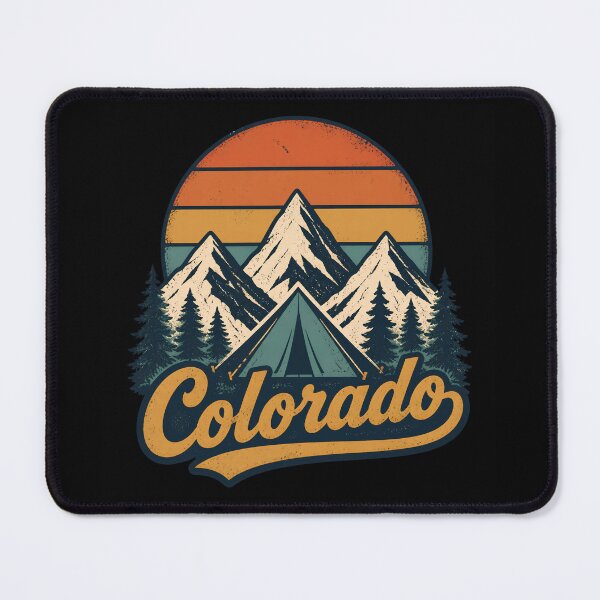 Item preview, Colorado Mountain Camping Retro Sunset Nature Outdoor designed and sold by Zizo-DR44.