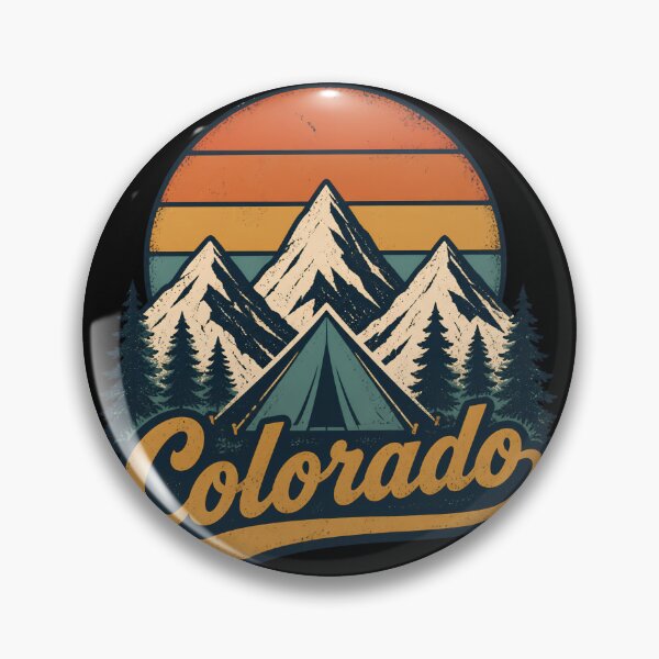Item preview, Colorado Mountain Camping Retro Sunset Nature Outdoor  designed and sold by Zizo-DR44.