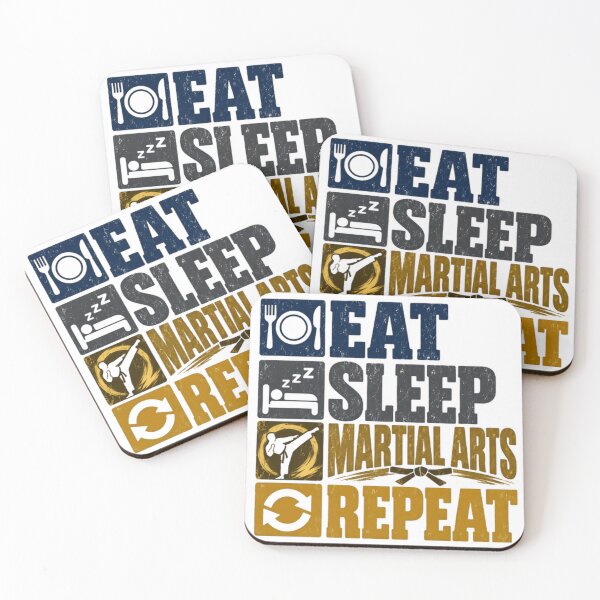 Item preview, Eat Sleep Martial Arts Repeat Martial Artist Combat Sports Discipline Training Student designed and sold by SEEM-drawing.