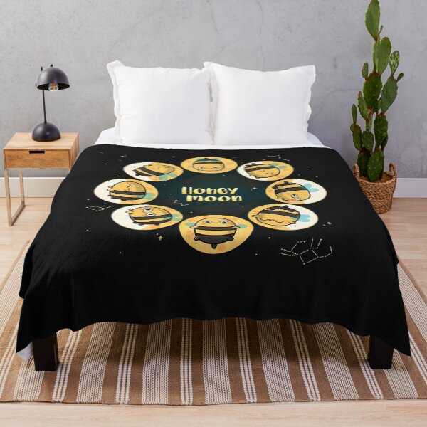 Item preview, Cute Honey Moon Phases Kawaii Celestial Bee Pun Design designed and sold by AntoniusBachman.