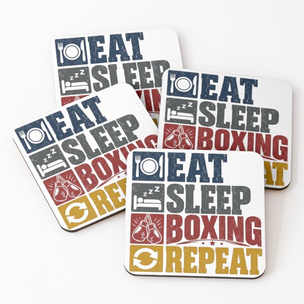 Item preview, Eat Sleep Boxing Repeat Boxer Lifestyle Combat Sport Athlete designed and sold by SEEM-drawing.