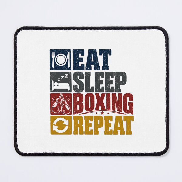 Item preview, Eat Sleep Boxing Repeat Boxer Lifestyle Combat Sport Athlete designed and sold by SEEM-drawing.