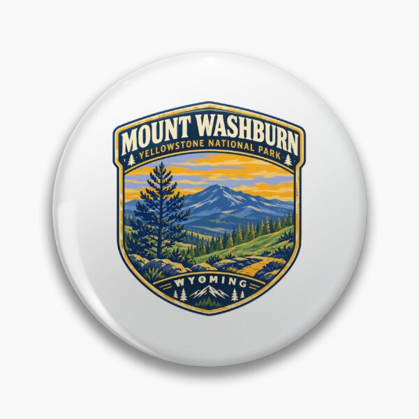 Item preview, Mount Washburn Yellowstone National Park Wyoming National Park Explorer Hiking Outdoors designed and sold by JonesFlora2025.