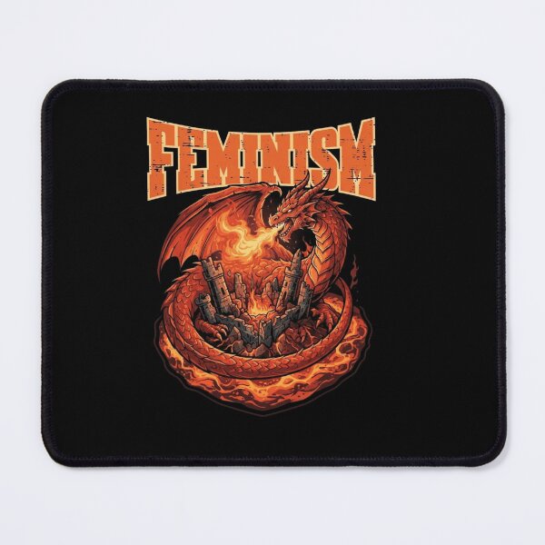 Item preview, Feminism Fierce Dragon Volcanic Flame Empowering Quote Design designed and sold by Ostericaimusa.