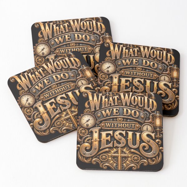 Item preview, What Would We Do Without Jesus, Christian Steampunk Style designed and sold by TheBibleStop.
