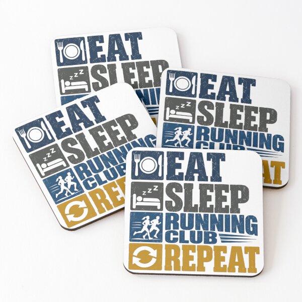 Item preview, Eat Sleep Running Club Repeat | Runner Marathon Jogger Fitness Lifestyle designed and sold by SEEM-drawing.