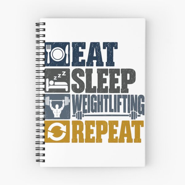 Item preview, Eat Sleep Weightlifting Repeat Weightlifting Gym Fitness Athlete Powerlifting designed and sold by SEEM-drawing.