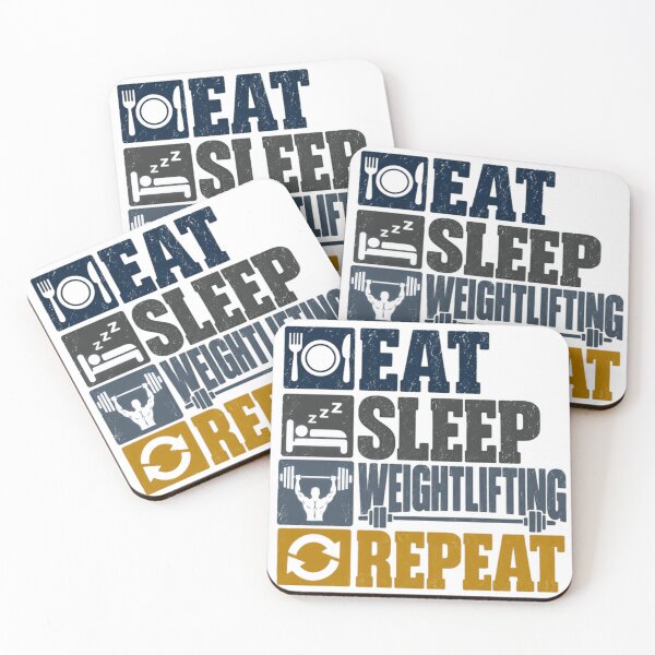 Item preview, Eat Sleep Weightlifting Repeat Weightlifting Gym Fitness Athlete Powerlifting designed and sold by SEEM-drawing.