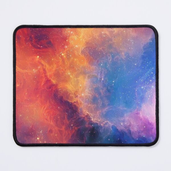 Item preview, Vibrant Deep Space Nebula Galaxy Sticker - Cosmic Abstract Mouse Pad designed and sold by FactsAbsolutely.