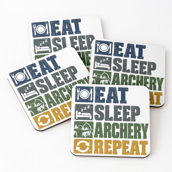 Item preview, Eat Sleep Archery Repeat Archery Archer Bowhunter designed and sold by SEEM-drawing.