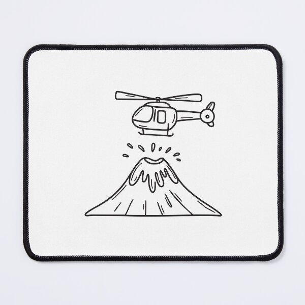 Item preview, A helicopter flying above an active volcano designed and sold by rasagamastore.
