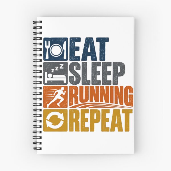 Item preview, Eat Sleep Running Repeat Runner Marathon Jogging Athlete designed and sold by SEEM-drawing.