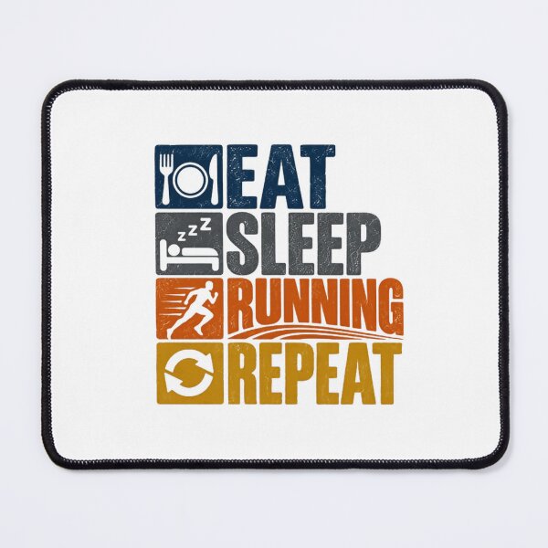 Item preview, Eat Sleep Running Repeat Runner Marathon Jogging Athlete designed and sold by SEEM-drawing.