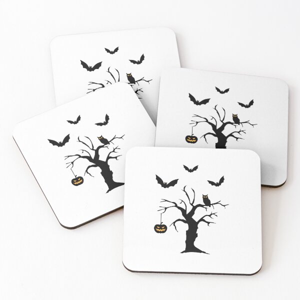 Item preview, Halloween Tree with Owl, Jack o Lantern and Bats designed and sold by MagnoliaLake.