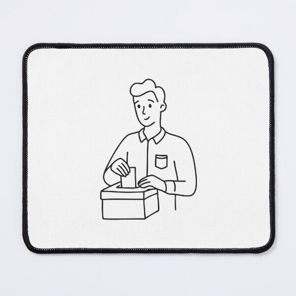Item preview, A person dropping a ballot into a vote box designed and sold by rasagamastore.