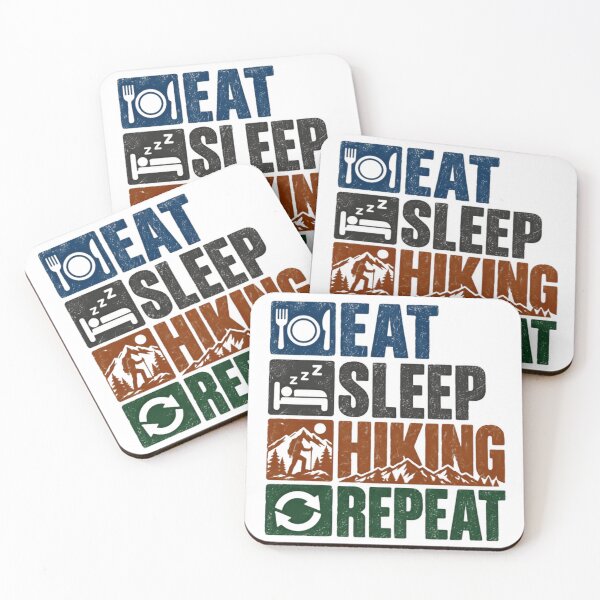 Item preview, Eat Sleep Hiking Repeat Hiker Outdoor Mountain Lover designed and sold by SEEM-drawing.