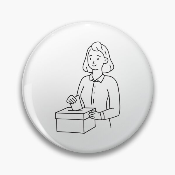 Item preview, A person dropping a ballot into a vote box designed and sold by rasagamastore.