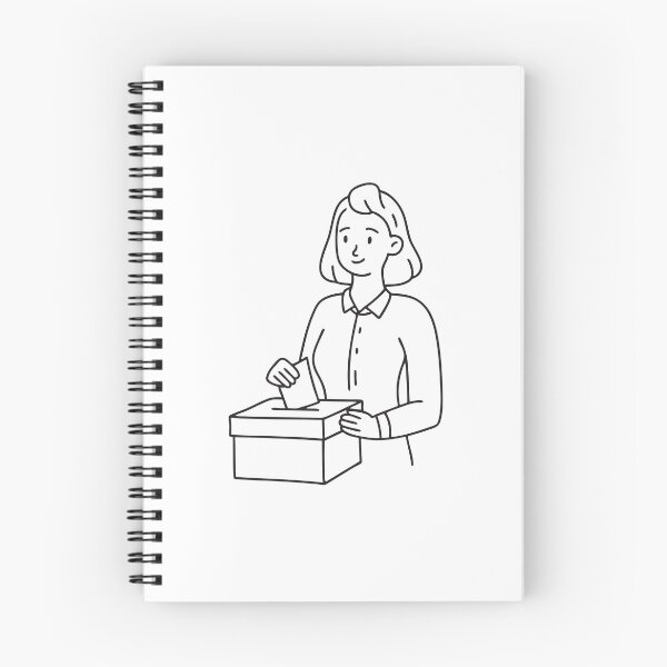 Item preview, A person dropping a ballot into a vote box designed and sold by rasagamastore.