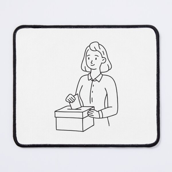 Item preview, A person dropping a ballot into a vote box designed and sold by rasagamastore.
