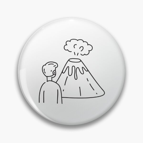 Item preview, A person observing a volcano from a safe distance designed and sold by rasagamastore.